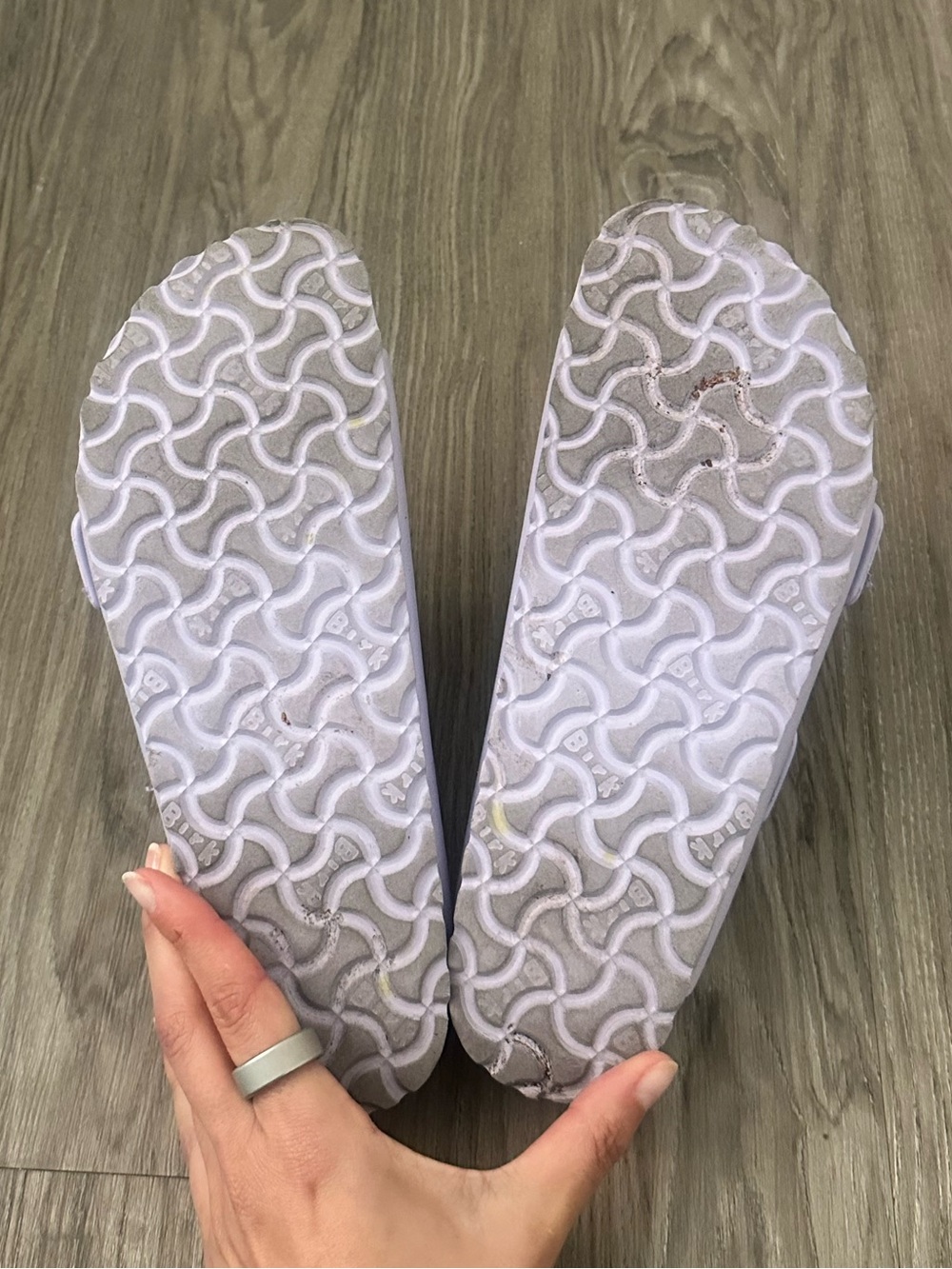 Birkenstock Lavender Arizona EVA Slides - Picture 2 of 2